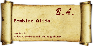 Bombicz Alida névjegykártya
